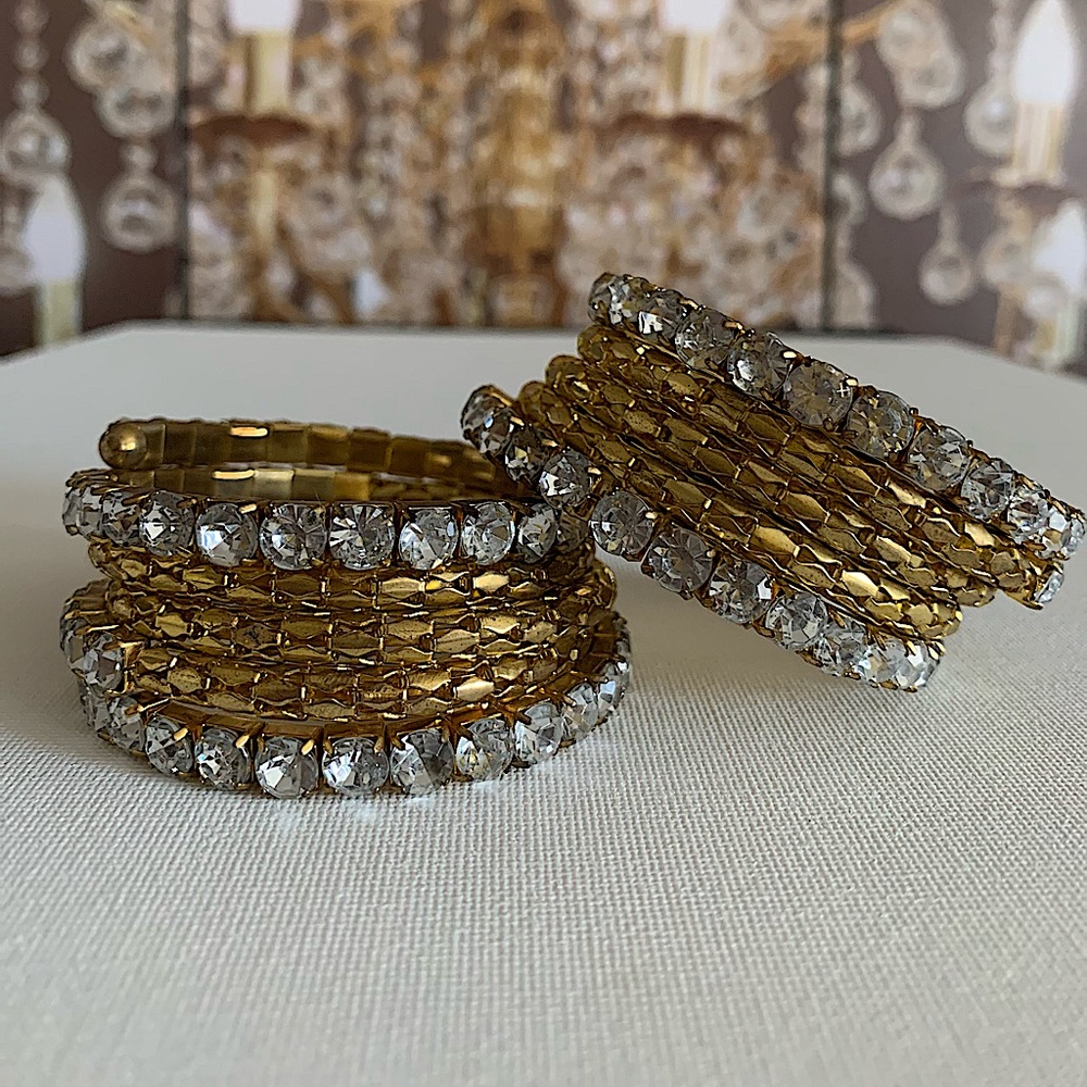 Wrap Around Bangle Set- Gold